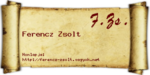 Ferencz Zsolt névjegykártya